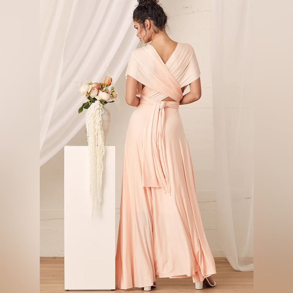 Lulu's Tricks of the Trade multiway convertible blush pink dress size XL new - Picture 4 of 12